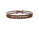 Men’s Dual Row Chocolate Cable & Tiger Eye Bracelet