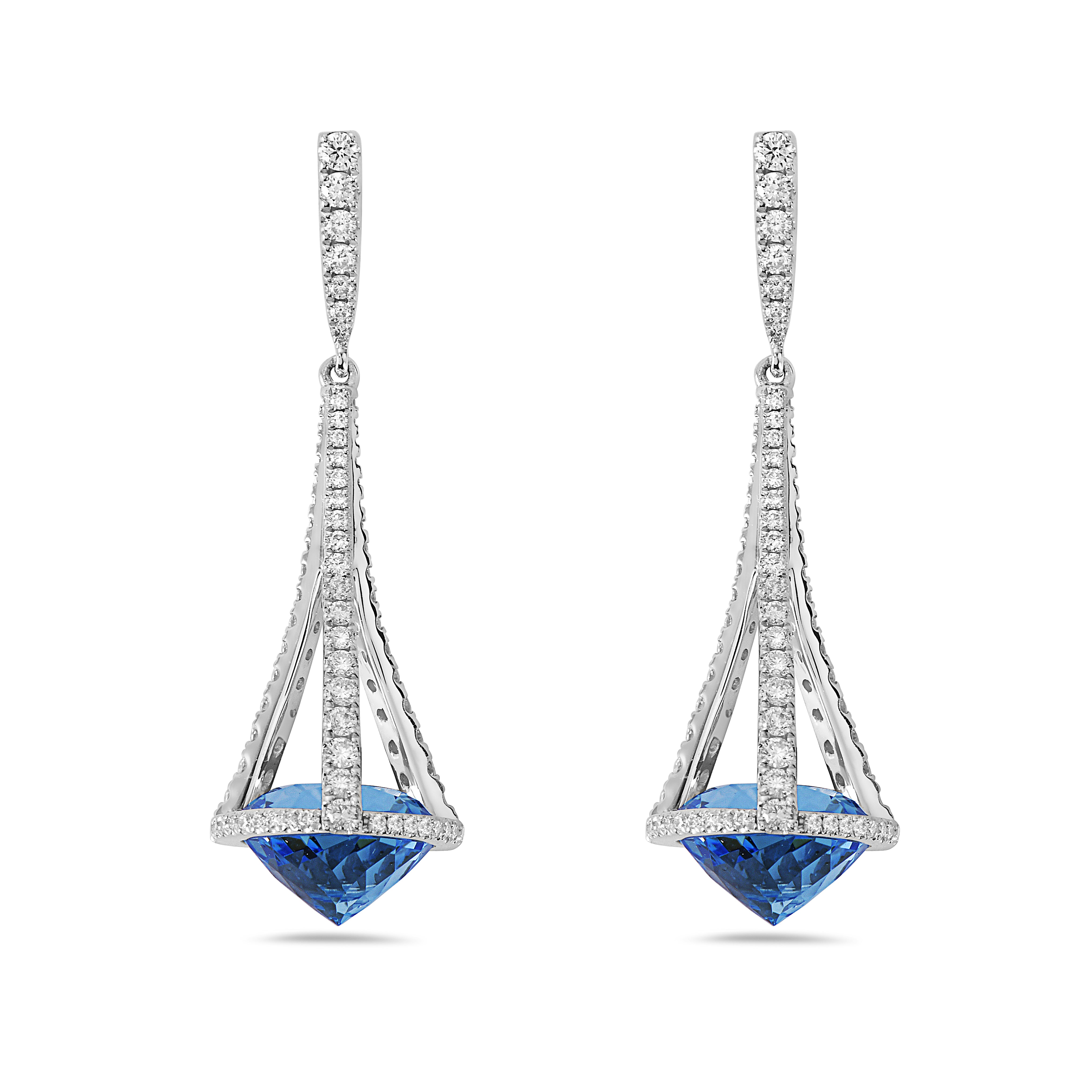London Blue Topaz Chandelier Earrings
