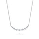 White Gold Diamond Bar Necklace
