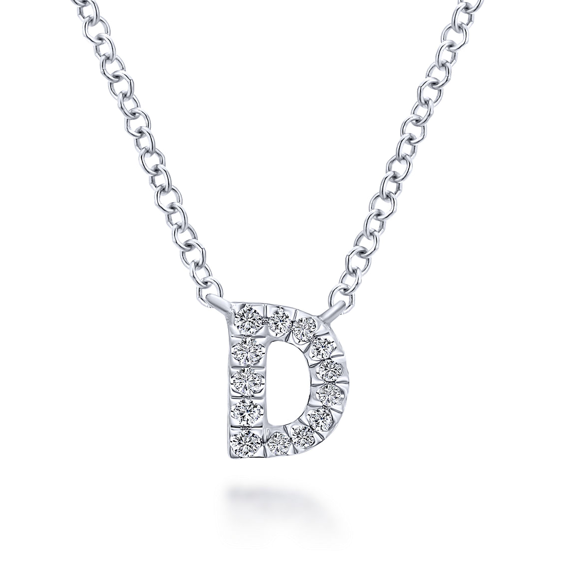 Diamond "D" Initial Necklace
