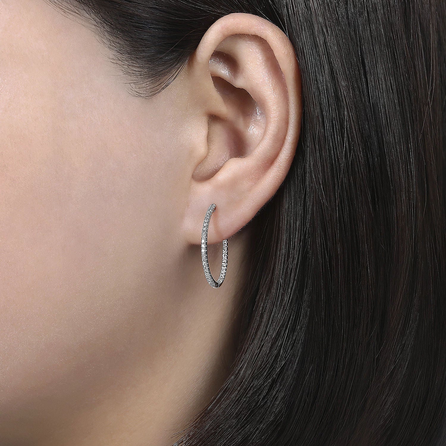 Inside Out Diamond Hoop Earrings