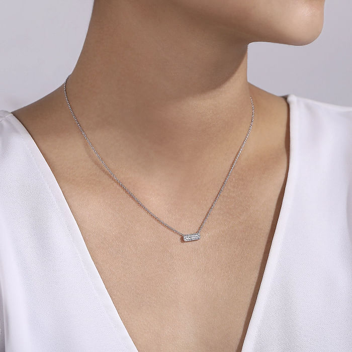 Diamond Bar Necklace