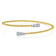Yellow and White Gold Bujukan Bypass Bracelet with Diamonds