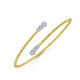 Yellow and White Gold Bujukan Bypass Bracelet with Diamonds