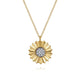White and Yellow Gold Diamond Cut Pendant Necklace