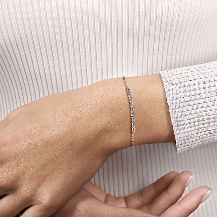 White Sapphire Bar Bracelet