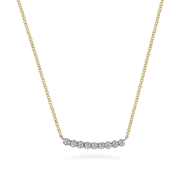 White Sapphire Bar Necklace