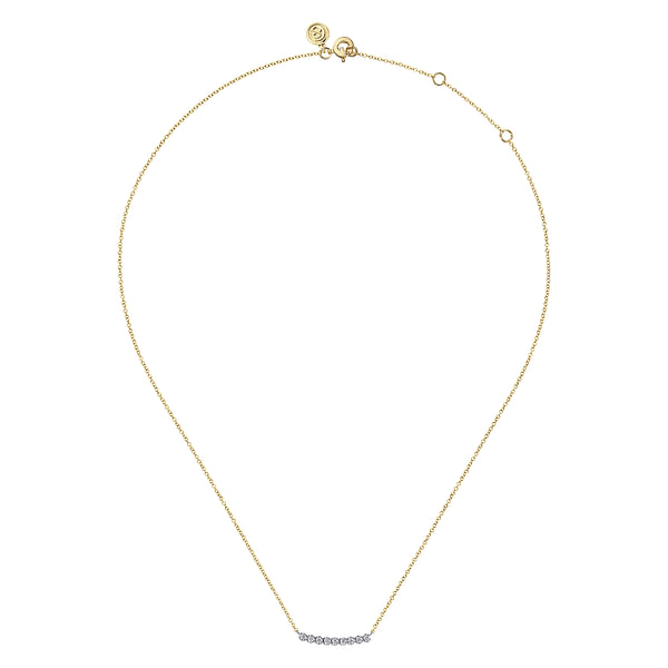 White Sapphire Bar Necklace