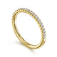 Yellow Gold Pave Diamond Wedding Band