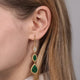 Diamond and Malachite Drop Earrings