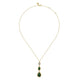 Diamond and Malachite Pendant Necklace
