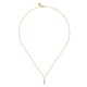 Rainbow Colored Stone Bar Necklace