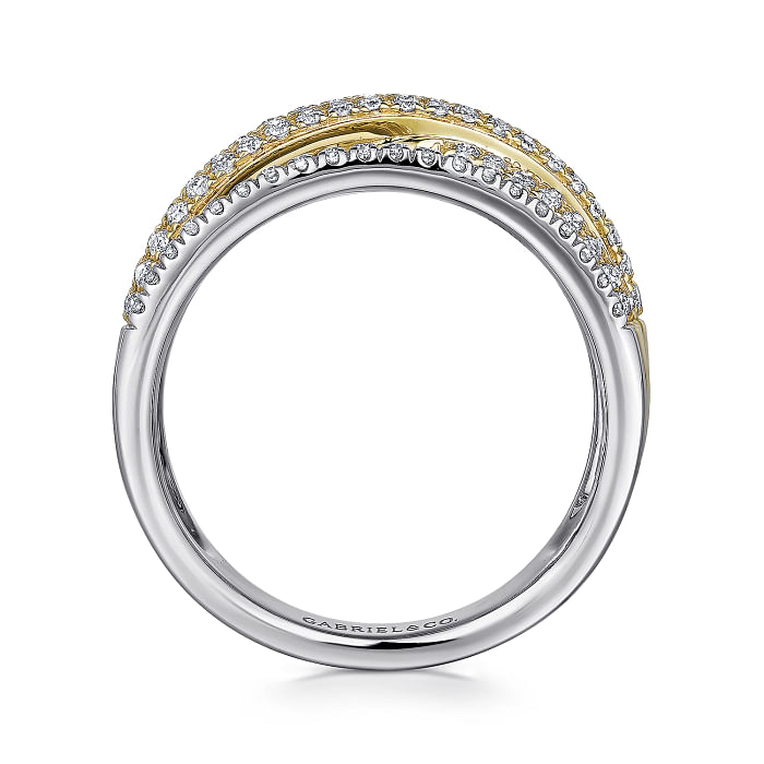 Criss Cross Multi Row Ring