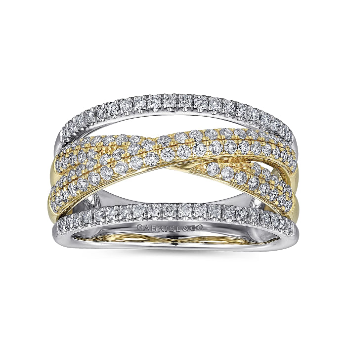 Criss Cross Multi Row Ring