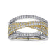 Criss Cross Multi Row Ring