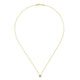 Yellow Gold Round Diamond Cluster Pendant Necklace