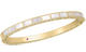 Mosaic Mother of Pearl and Diamond Bangle