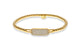 Yellow Gold Diamond Bar Station Beaded Bracelet
