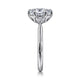 Blaise White Gold Oval Three Stone Diamond Engagement Ring Setting