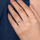 Blaise White Gold Oval Three Stone Diamond Engagement Ring Setting