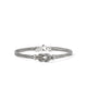 Sterling Silver Pave Diamond Love Knot Bracelet
