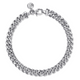 Sterling Silver Diamond Cut Link Chain Bracelet