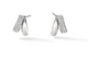 White Gold Inside Out Diamond Flip Earrings