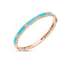 Rose Gold Love In Verona Cyan Enamel and Diamond Bangle