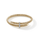 Yellow Gold Pave Diamond Spear Flex Cuff