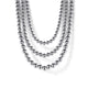 Sterling Silver Bujukan Beads Three Layered Necklace