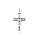 Sterling Silver Geometric Cross Pendant