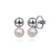 Sterling Silver and Pearl Stud Earrings