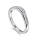 Curved Diamond Wedding Band