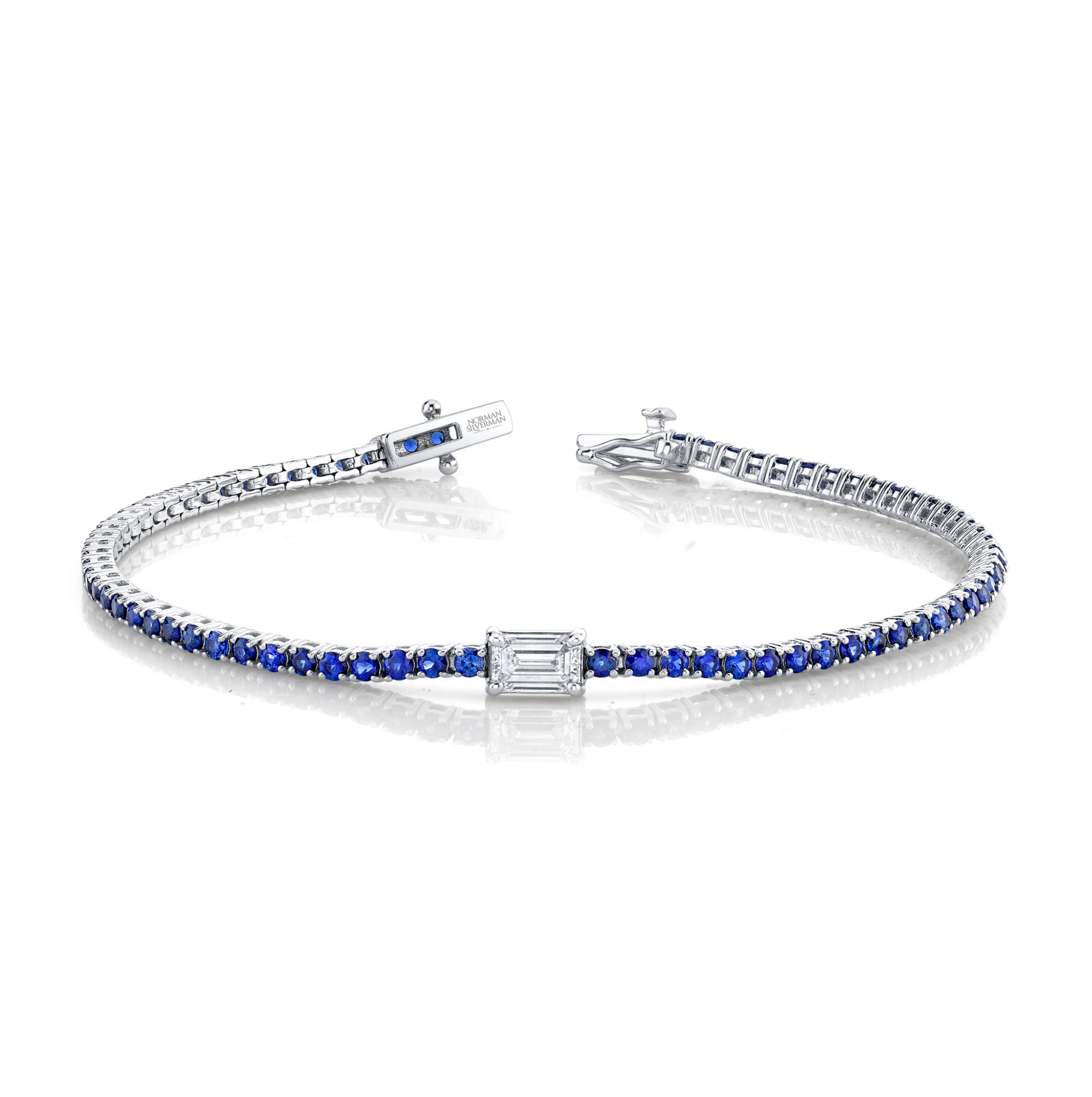 Blue Sapphire Line Bracelet
