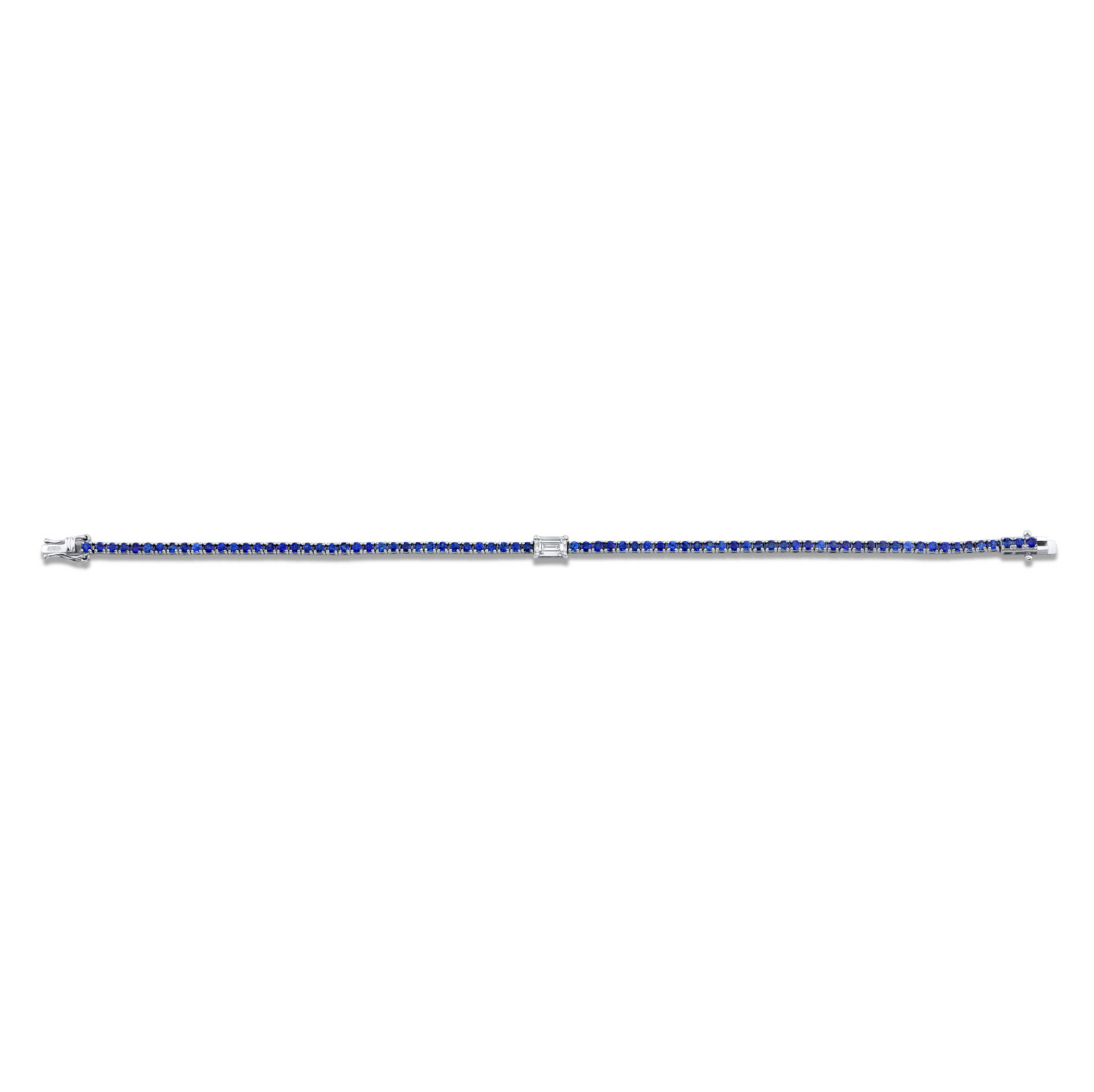 Blue Sapphire Line Bracelet