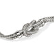 Sterling Silver Pave Diamond Love Knot Bracelet