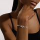 Sterling Silver Pave Diamond Love Knot Bracelet