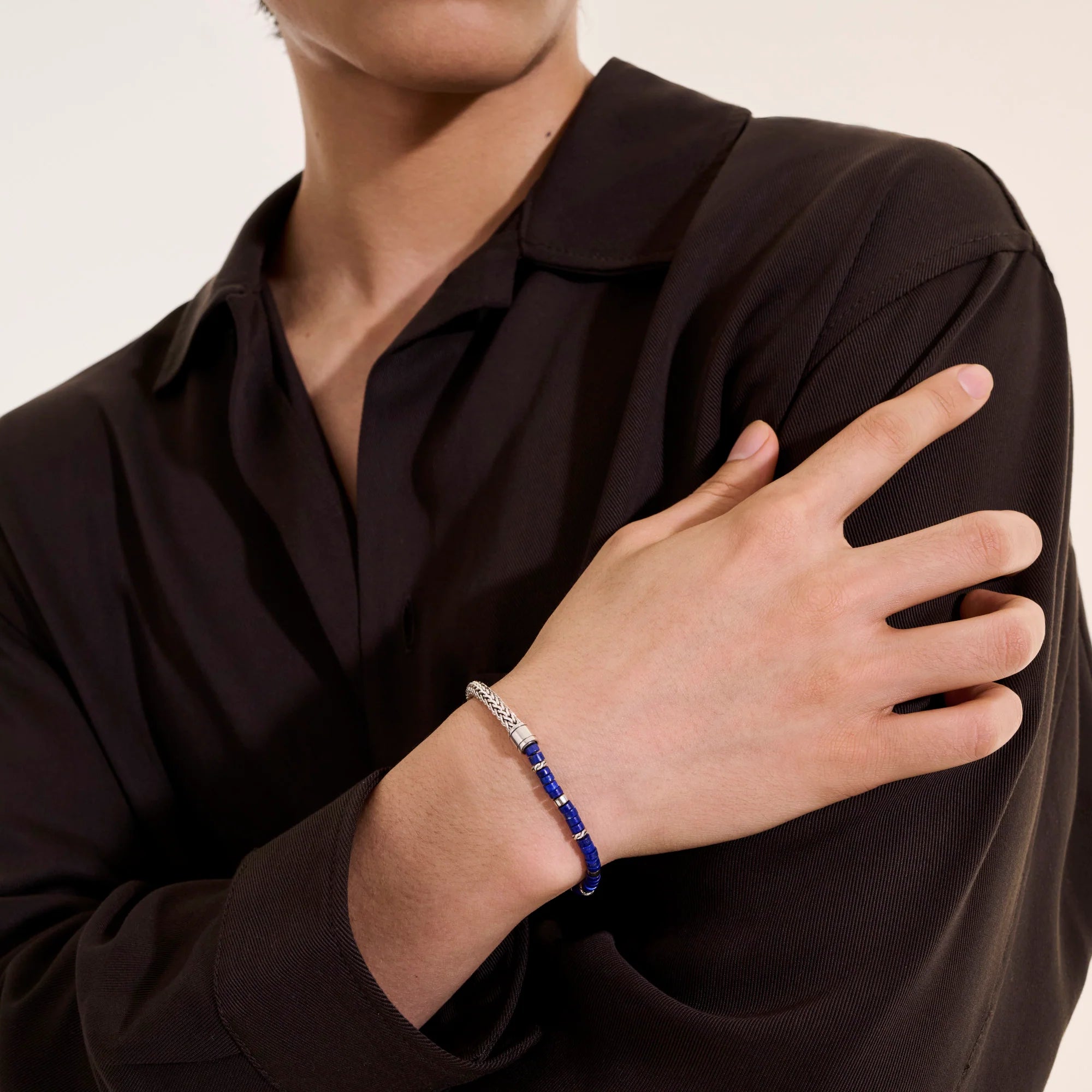 Lapis Lazuli Heishi Chain Bracelet