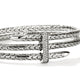 Sterling Silver and Diamond Spear Triple Flex Cuff Bracelet