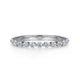 Devinne White Gold Single Prong Diamond Wedding Band