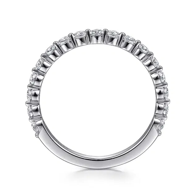 Devinne White Gold Single Prong Diamond Wedding Band