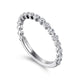 Devinne White Gold Single Prong Diamond Wedding Band