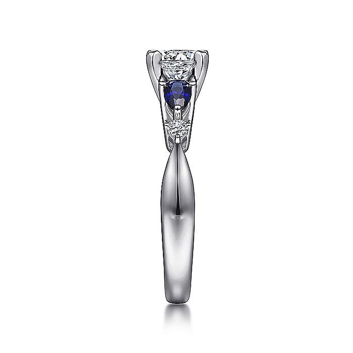 Carrie Sapphire and Diamond Engagement Ring Setting