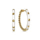 White Enamel Hoop Earrings