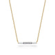 Enamel Diamond Bar Necklace