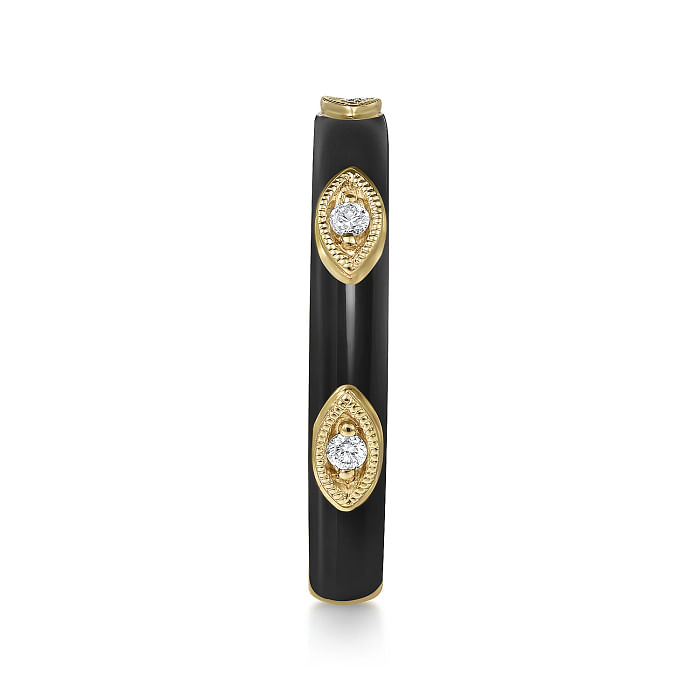 Black Enamel Ring