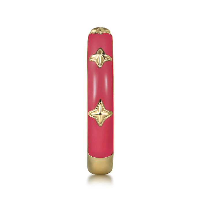 Pink Enamel Ring