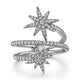 White Gold Diamond Starburst Wrap Ring