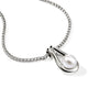 Sterling Silver Pearl Surf Pendant Necklace