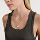 Sterling Silver Pearl Surf Pendant Necklace